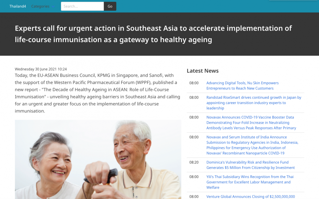 Thailand4 | Experts call for urgent action in Southeast Asia to accelerate implementation of life-course immunisation as a gateway to healthy ageing